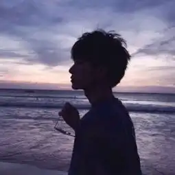 头像男粉色系背影头像