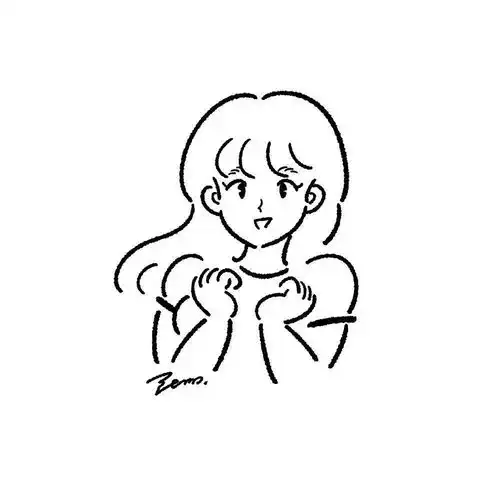 白色简约线条头像