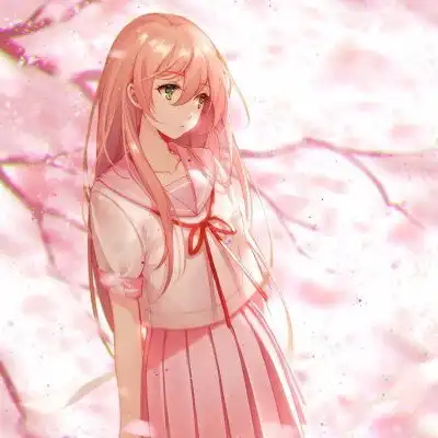粉红系列少女头像动漫林