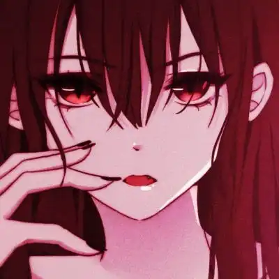 黑色禁欲系头像动漫女黑