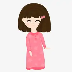 红色裙子女孩手绘插画psd图片素材其他格式下载动漫人物大全