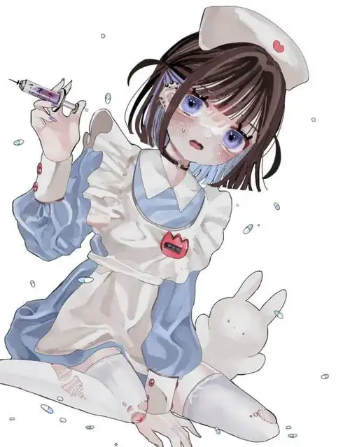 粉色系糖果一样二次元甜蜜动漫少女画风敲可爱的