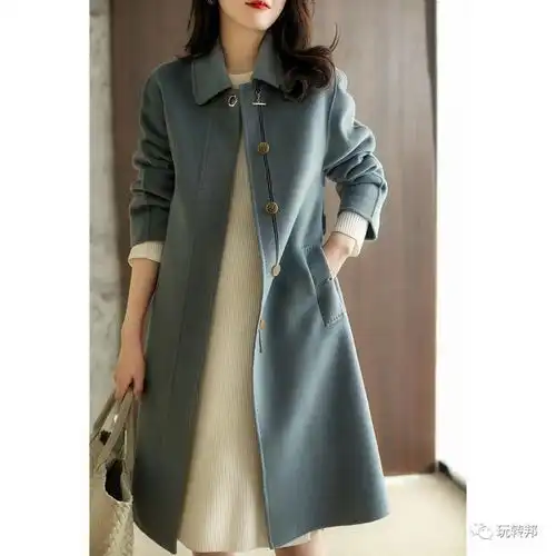 寒冬上新大衣阔腿裤,最适合6070后女人穿,洋气不贵,时髦又显瘦中长