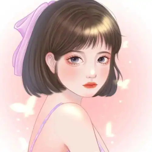 粉红系列少女头像动漫文