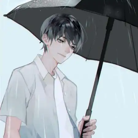 qq男动漫头像侧脸蓝色