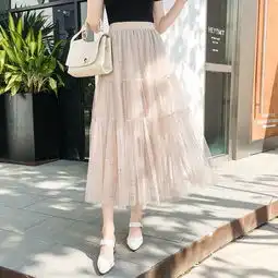 纱网格纹短裙