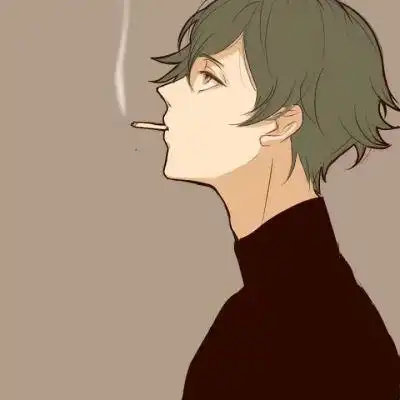 男生头像抽烟冷酷帅气