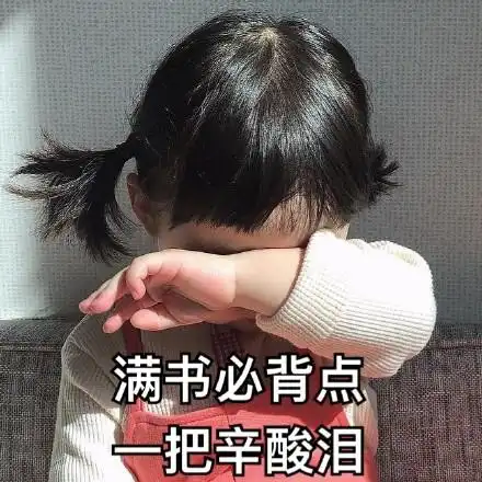 罗熙表情包背书系列满书必背点,一把辛酸泪