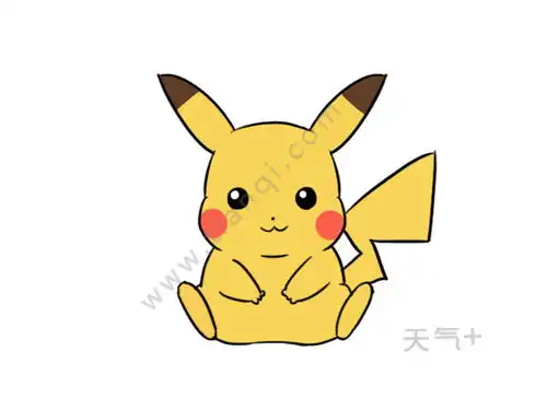 皮卡丘简笔画皮卡丘怎么画
