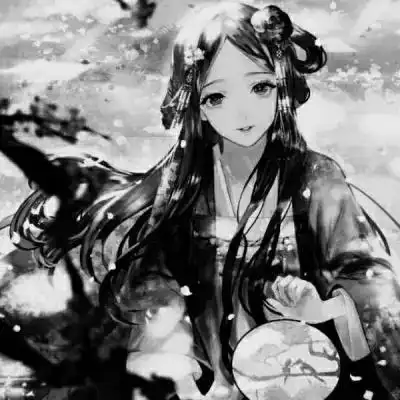 道系古风女头像骷髅头