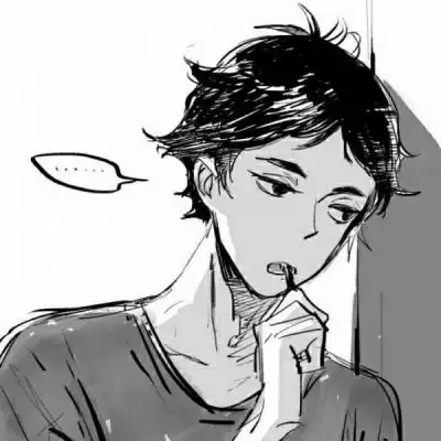 emo丧系男生头像黑白