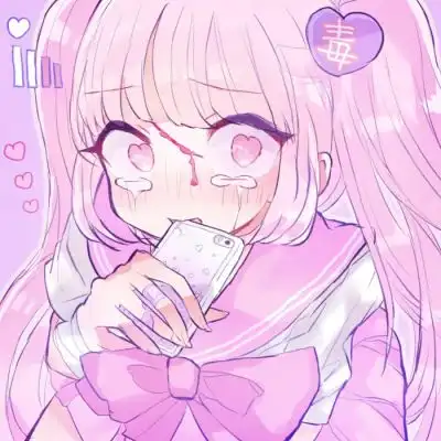 粉红系列少女头像动漫兄